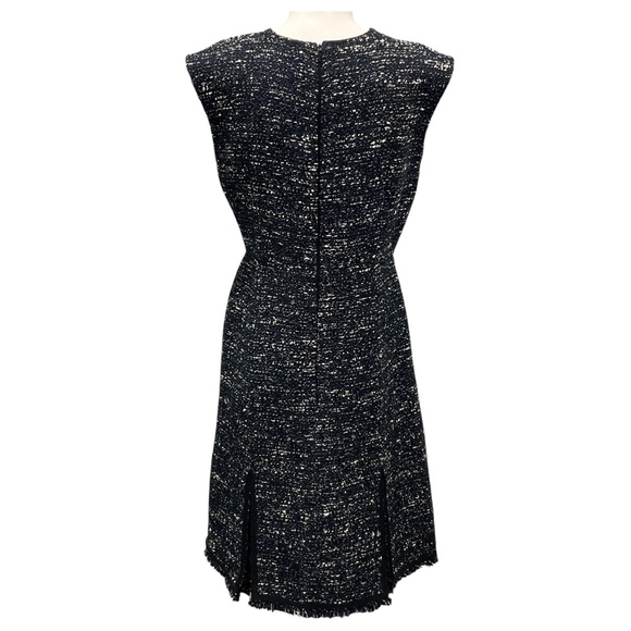 GIAMBATTISTA VALLI BLUE / WHITE / BLACK TWEED MIDI DRESS - Picture 3 of 5